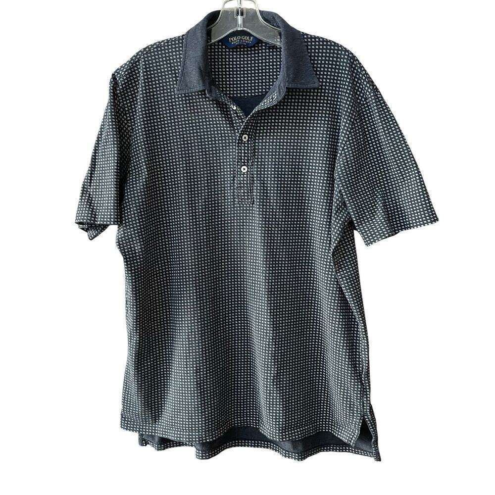 Ralph Lauren Polo Golf Knit Patterned Polo Shirt Mens Large Casual Preppy